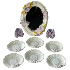 مجموعه ظروف هفت سین 9 پارچه مدل گل و پروانه