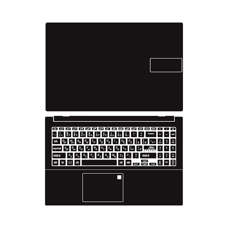 برچسب محافظ لپ تاپ توییجین و موییجین کد 01 مناسب برای لپ تاپ ایسوس VivoBook Go 15 E1504 به همراه برچسب حروف فارسی کیبورد