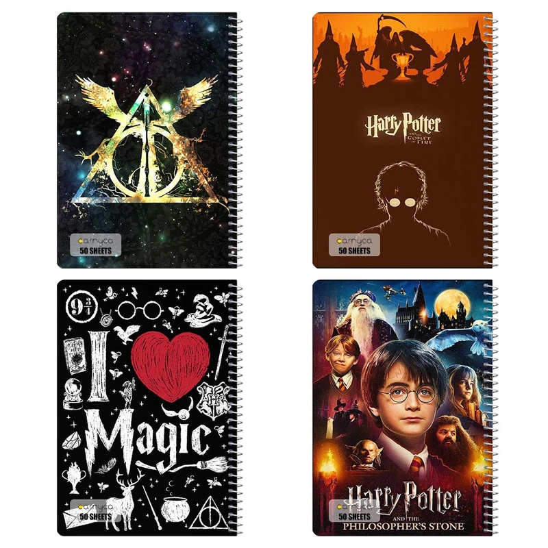 دفتر نقاشي 50 برگ کارنيکا طرح هری پاتر Harry Potter کد 67527 مجموعه 4 عددی