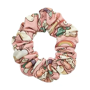 کش مو دخترانه مدل اسکرانچی طرح یونیکورن كد KSH595