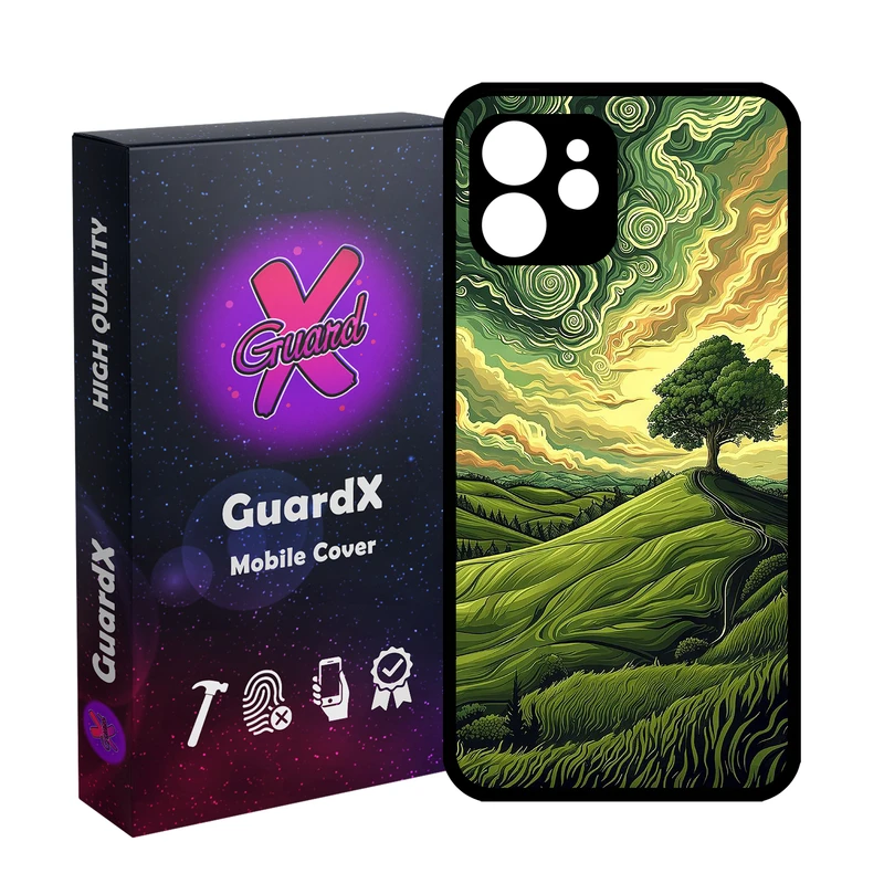 کاور گارد ایکس طرح دشت سبز مدل Glass10790 مناسب برای گوشی موبایل اپل iPhone 12
