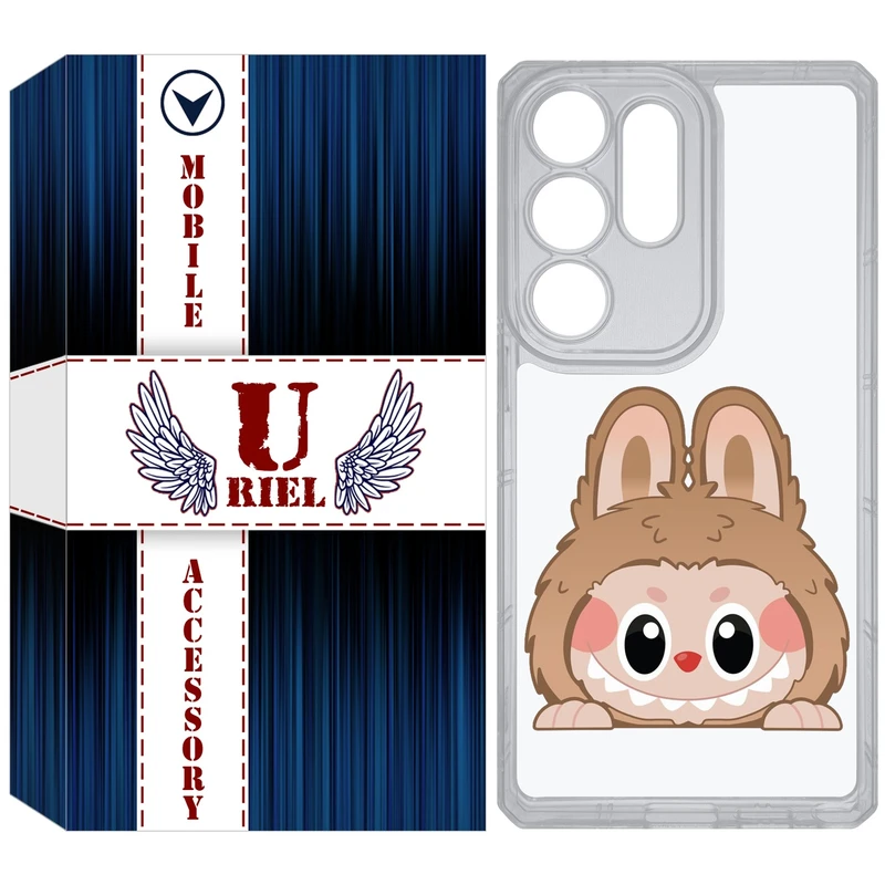 کاور یوریل مدل Clear کد 143 طرح لبوبو مناسب برای گوشی موبایل سامسونگ Galaxy S25 Ultra