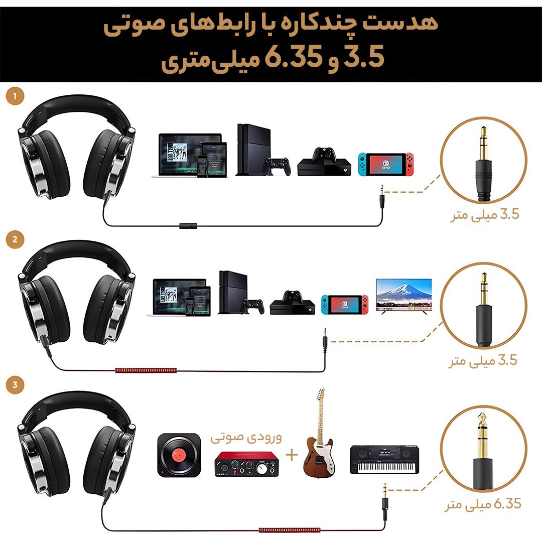 هدفون استودیو وان اودیو مدل Dj studio pro 10 -  - 18