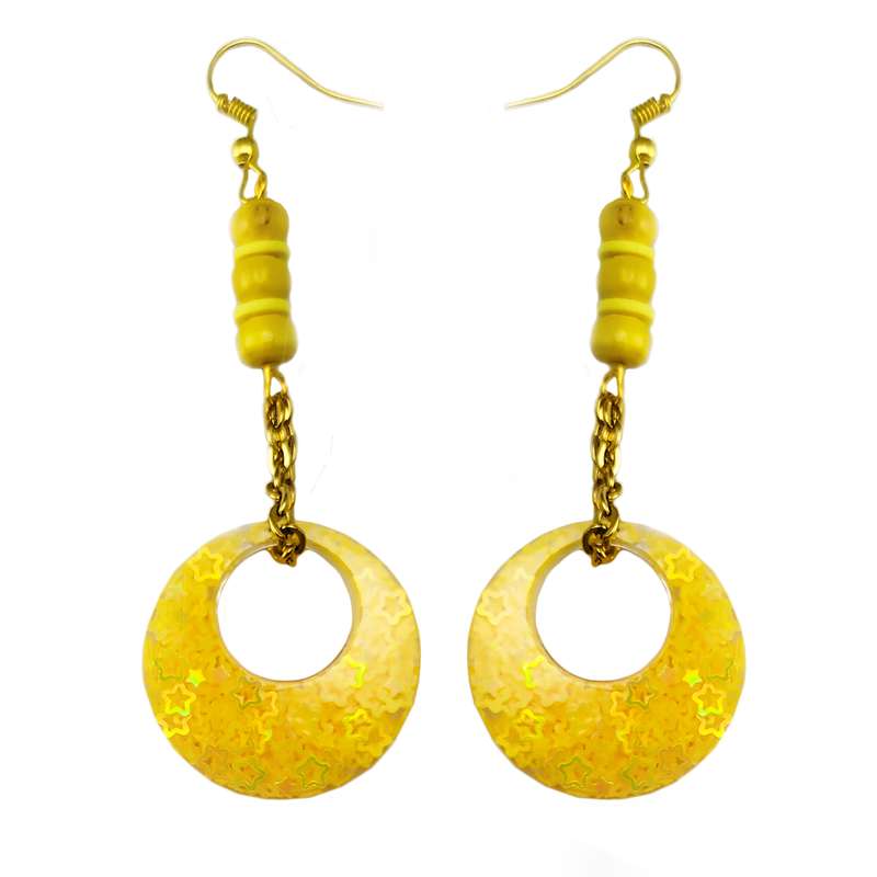 گوشواره دخترانه مدل رزین طرح ستاره کد SA2022