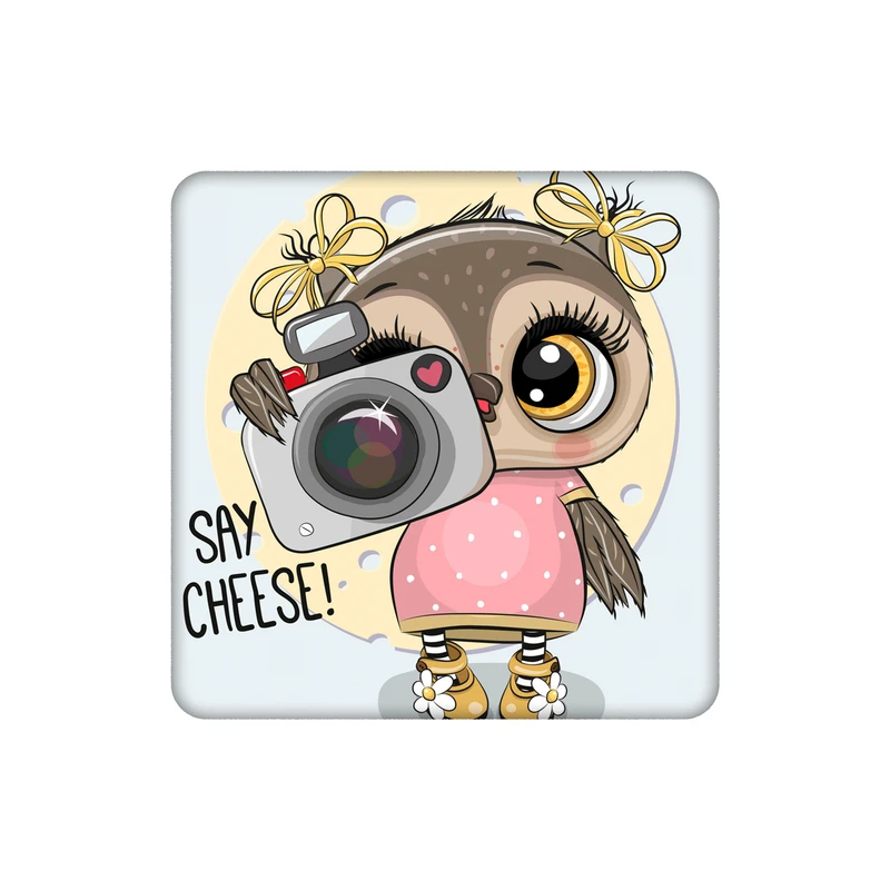 زیر لیوانی طرح جغد مدل say chees کد    4995511