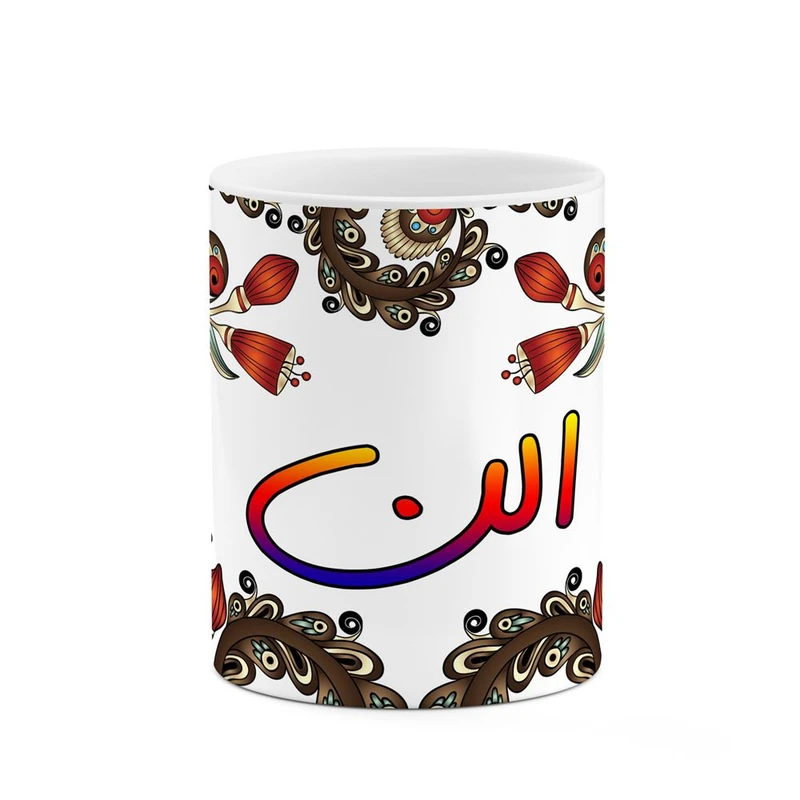 ماگ کاکتی مدل اسم الن طرح سنتی گل و بته کد mgh43728