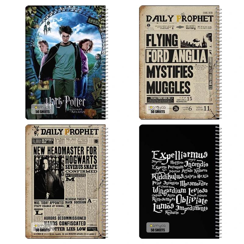 دفتر نقاشي 50 برگ کارنيکا طرح هری پاتر Harry Potter کد 22324 مجموعه 4 عددی