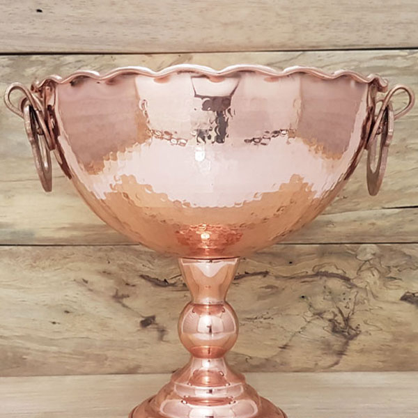 کاسه مسی مدل گوشواره دار تک پایه کد ZH224.9