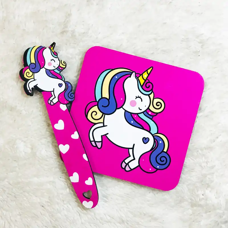 بسته لوازم تحریر مدل یونیکورن فانتزی مجموعه 4 عددی