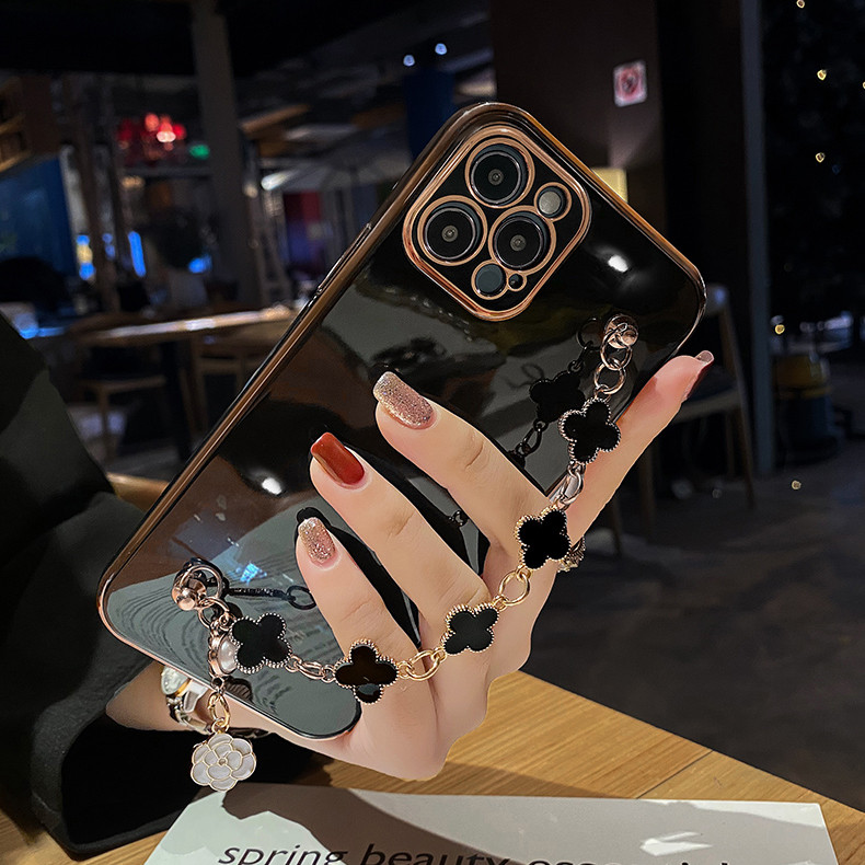 کاور مانستر مدل Black Flower مناسب برای گوشی موبایل سامسونگ Galaxy M21 / M30sبه همراه آویز