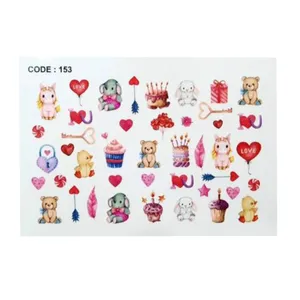 برچسب لنز ناخن طرح تولد کد C-153