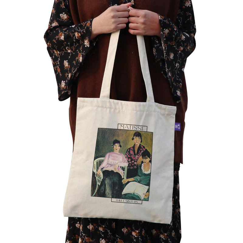 ساک خرید ترمه طراحان ایده مدل سه خواهر از ماتیس کد art0689 - L