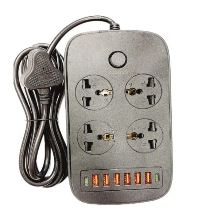 چندراهی برق طرح هوشمند USB-TYPE C فیوزدار مدل AQ622