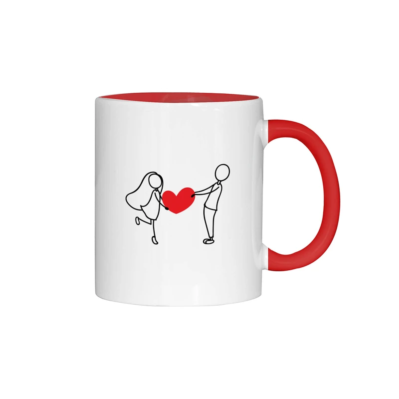 ماگ ژالینو طرح عاشقانه و قلب کد 001