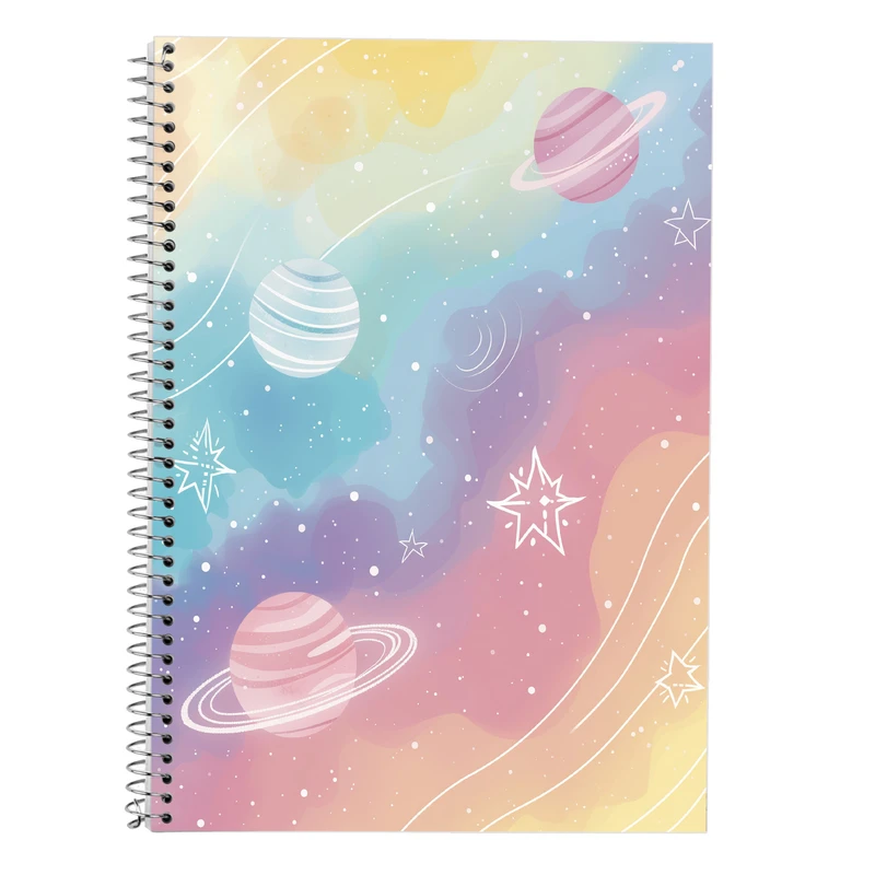 دفتر زبان 50 برگ مدوپد مدل سه خط طرح پاستیلی کد DF13574