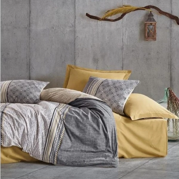 سرویس ملحفه یک نفره 3 تکه کاتن باکس مدل NEDRA BEJ