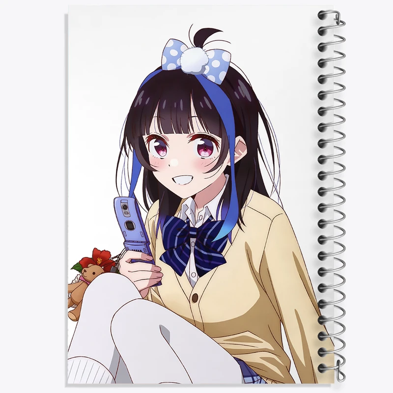 دفتر ژورنال نویسی 50 برگ خندالو مدل نقطه ای طرح مینی انیمه کانوجو اوکاری کد 34814