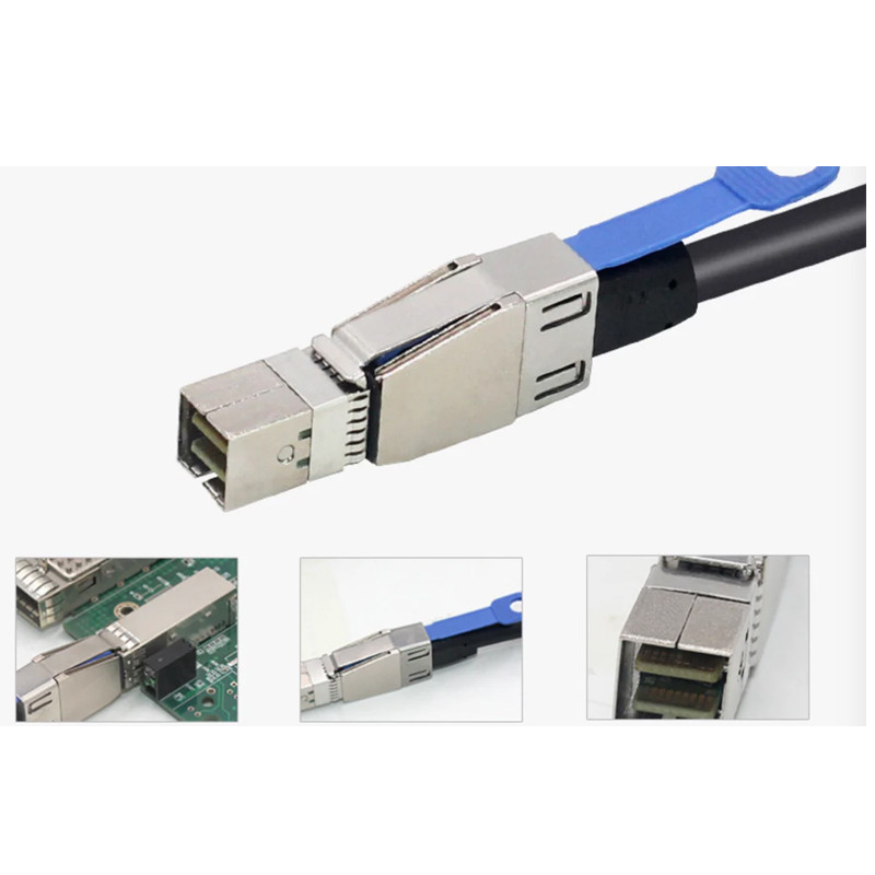 کابل Mini SAS HD SFF-8644 به SFF-8643 اسمارطور مناسب برای RAID و سرور مدل SM231 طول 1 متر