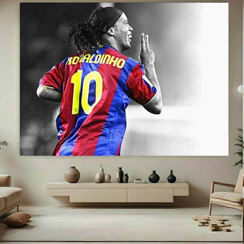  پوستر پارچه ای طرح رونالیدینیو مدل پیروزی کد BK24037