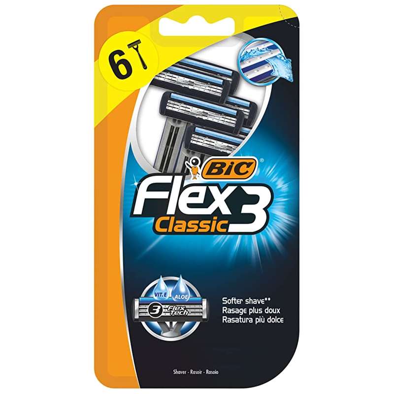 خود تراش بیک مدل Flex 3 بسته 6 عددی