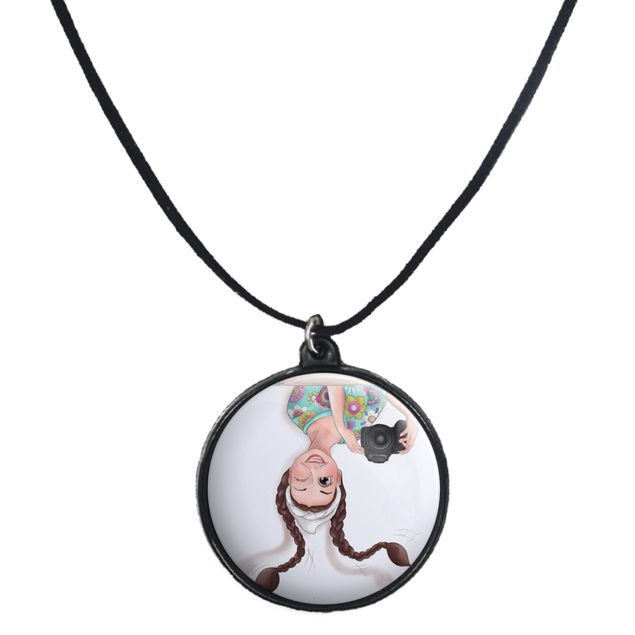 گردنبند پرمانه طرح عکاس کد pmb.5168 مدل دو طرفه