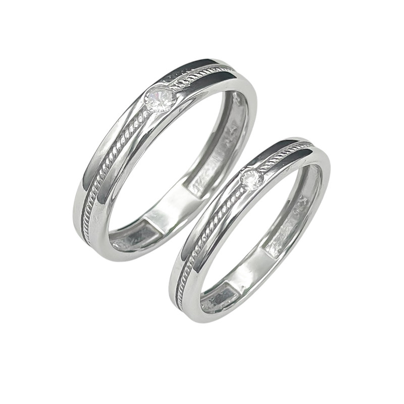 ست انگشتر نقره زنانه و مردانه سیلور شهر مدل سروا کد 00117