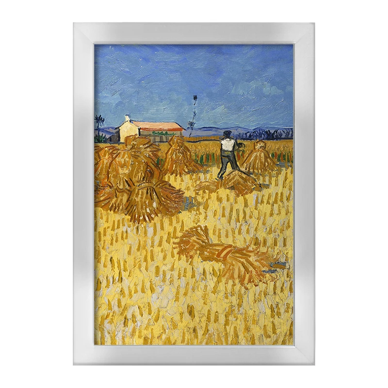 تابلو خندالو طرح برداشت ذرت در پروونس ونسان ونگوگ (Van Gogh) کد 36787