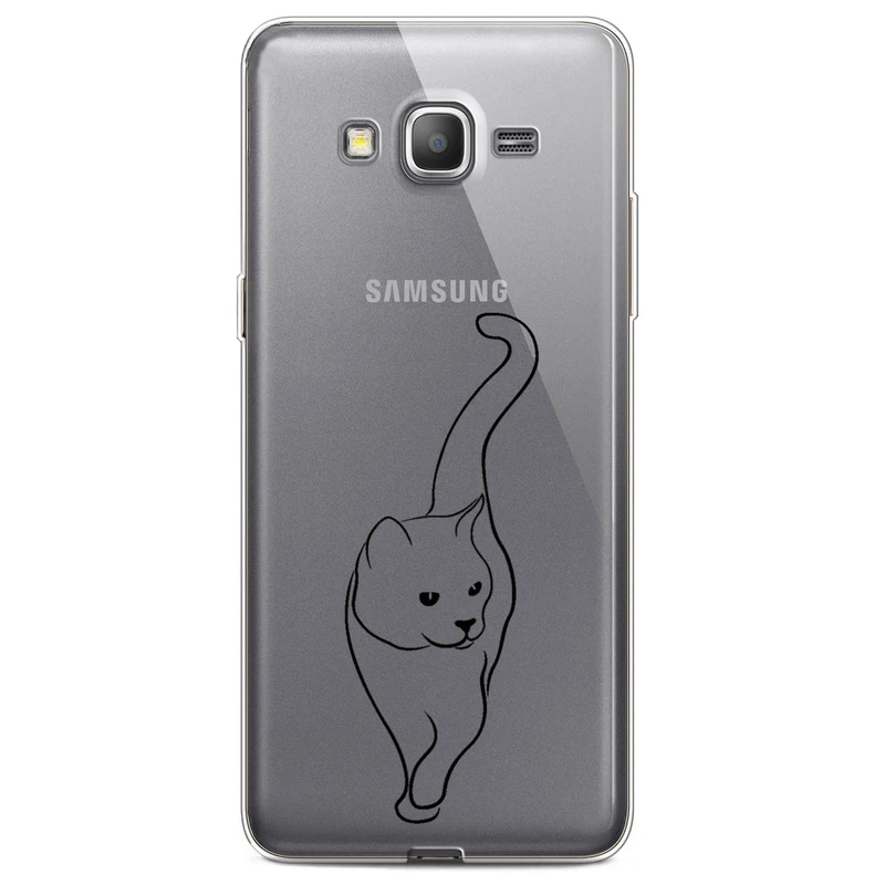 کاور مگافون طرح گربه مدل C60-B مناسب برای گوشی موبایل سامسونگ Galaxy J7 2015 / J7 Core