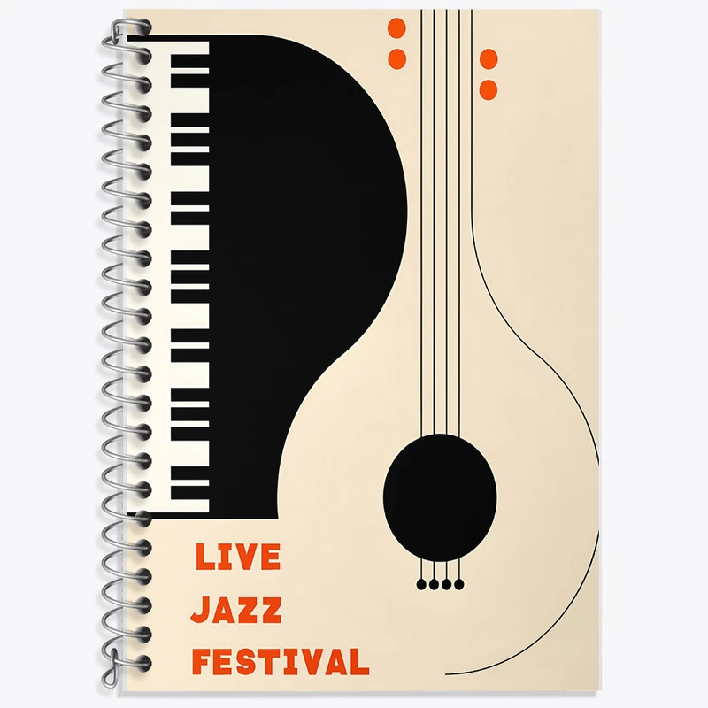 دفتر نت موسیقی 50 برگ خندالو طرح موسیقی کد F7442