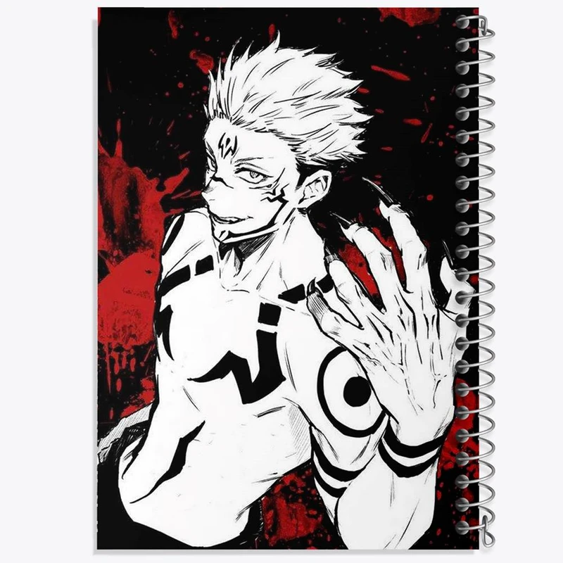 دفتر ژورنال نویسی 50 برگ خندالو مدل نقطه ای طرح ریومن سوکونا انیمه جوجوتسو کایزن کد 11084