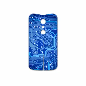 MAHOOT Blue Printed Circuit Board Cover Sticker for Motorola Moto G 2nd gen