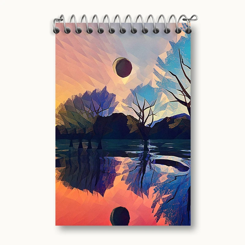 دفتر یادداشت 50 برگ خندالو مدل نقاشی غروب کد F1194