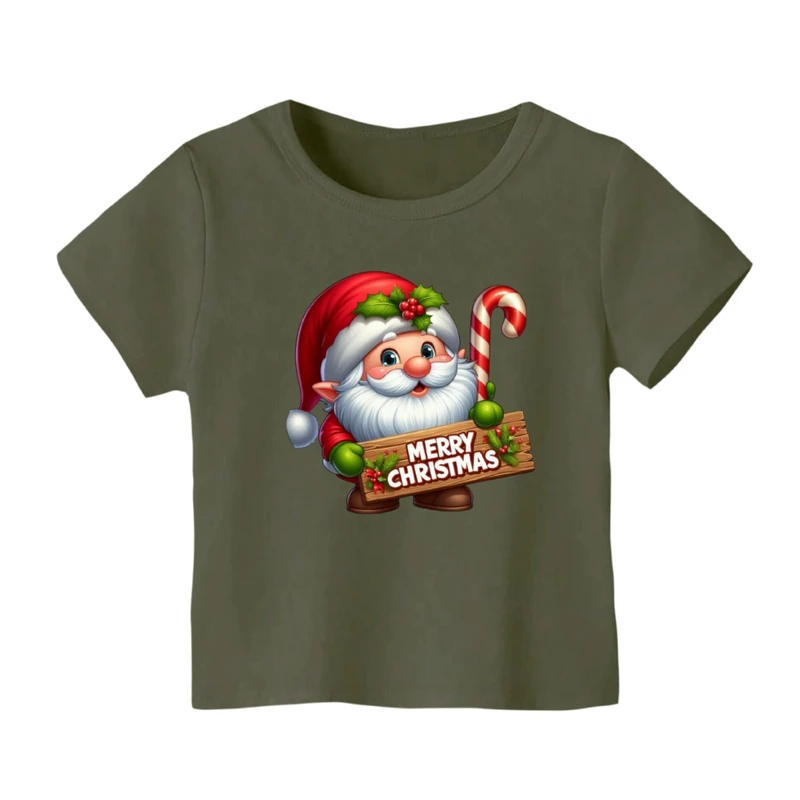 تی شرت آستین کوتاه بچگانه مدل بابانوئل کریسمس کد 28