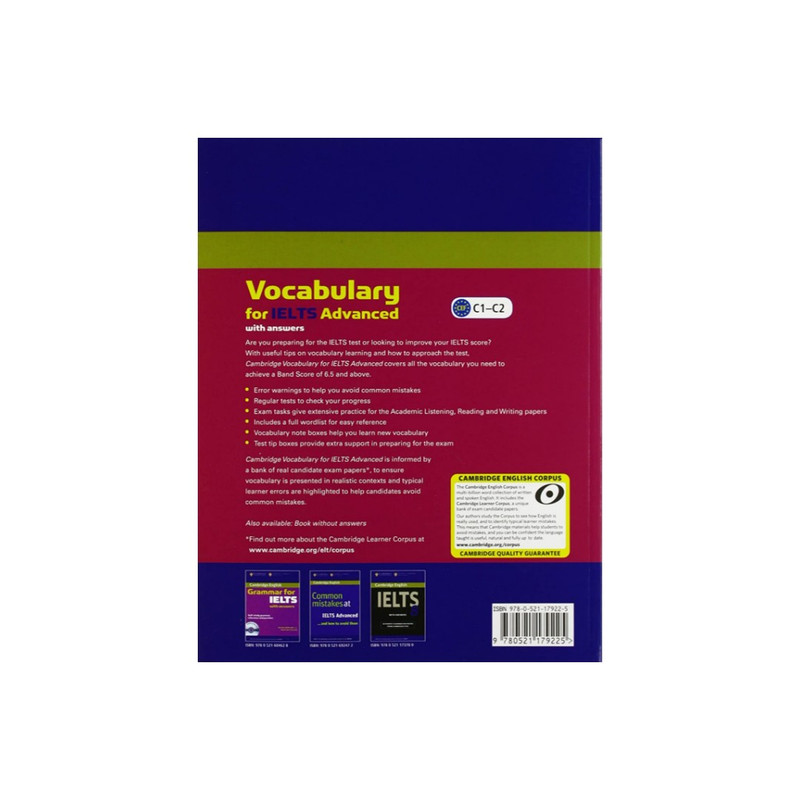 کتاب Cambridge English Vocabulary for IELTS اثر Pauline Cullen انتشارات کمبریج 2 جلدی کتاب Cambridge English Vocabulary for IELTS اثر Pauline Cullen انتشارات کمبریج 2 جلدی