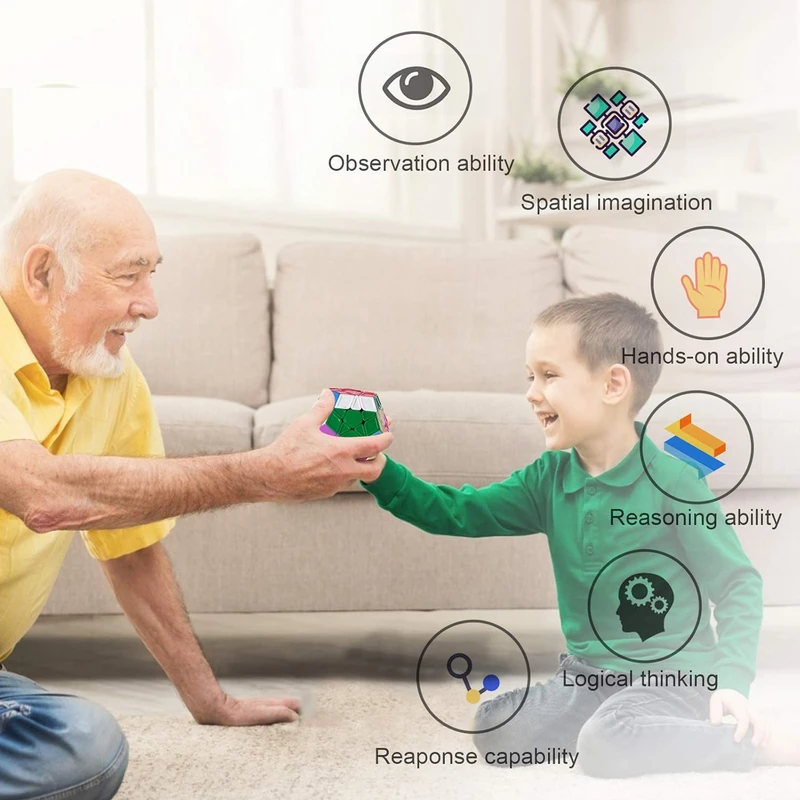 عکس شماره 10 : مکعب روبیک چی ای مدل مگامینکس کای وای کایهنگ اس 2 3×3 qy megaminx qiheng s2