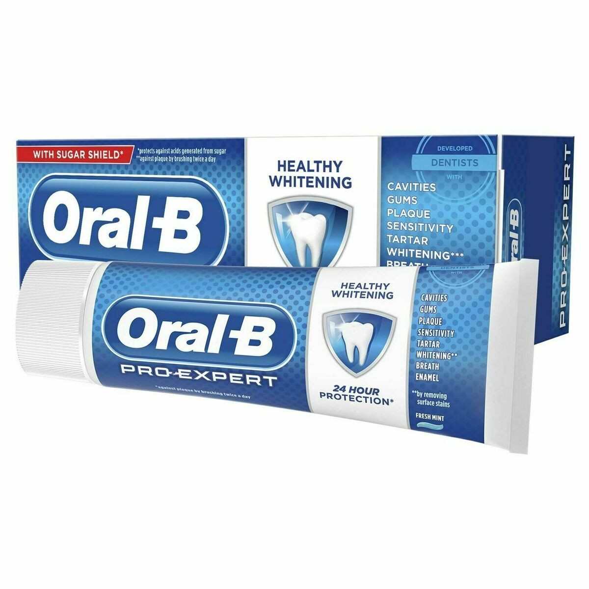 خمیر دندان اورال-بی مدل HEALTHY WHITENING حجم 75 میلی لیتر