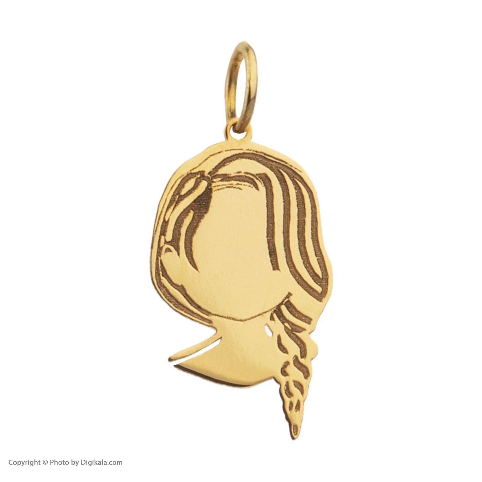 آویز گردنبند طلا 18 عیار زنانه مایا ماهک مدل MM1381 طرح مو بافت از مجموعه گیسو -  - 2
