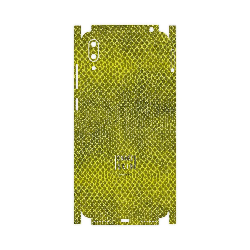 برچسب پوششی ماهوت مدل Yellow Snake Skin-FullSkin مناسب برای گوشی موبایل هوآوی Y7 Pro 2019