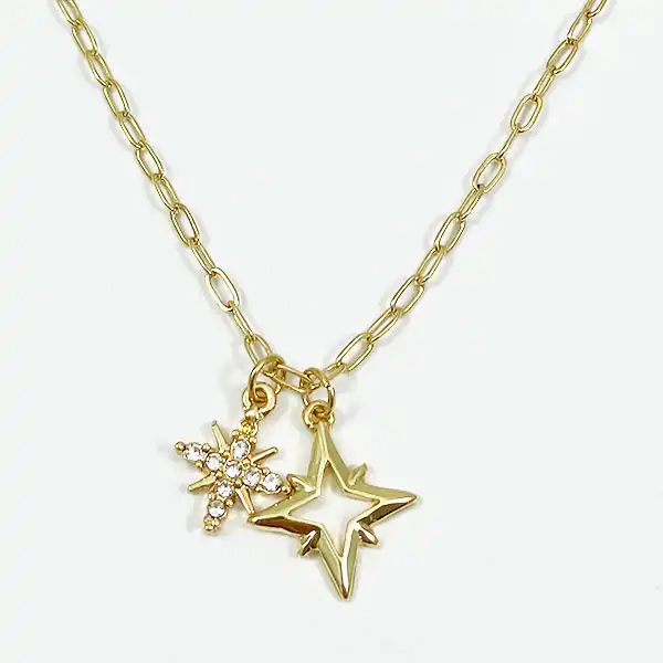 گردنبند زنانه سیکس مدل ستاره چهارپر