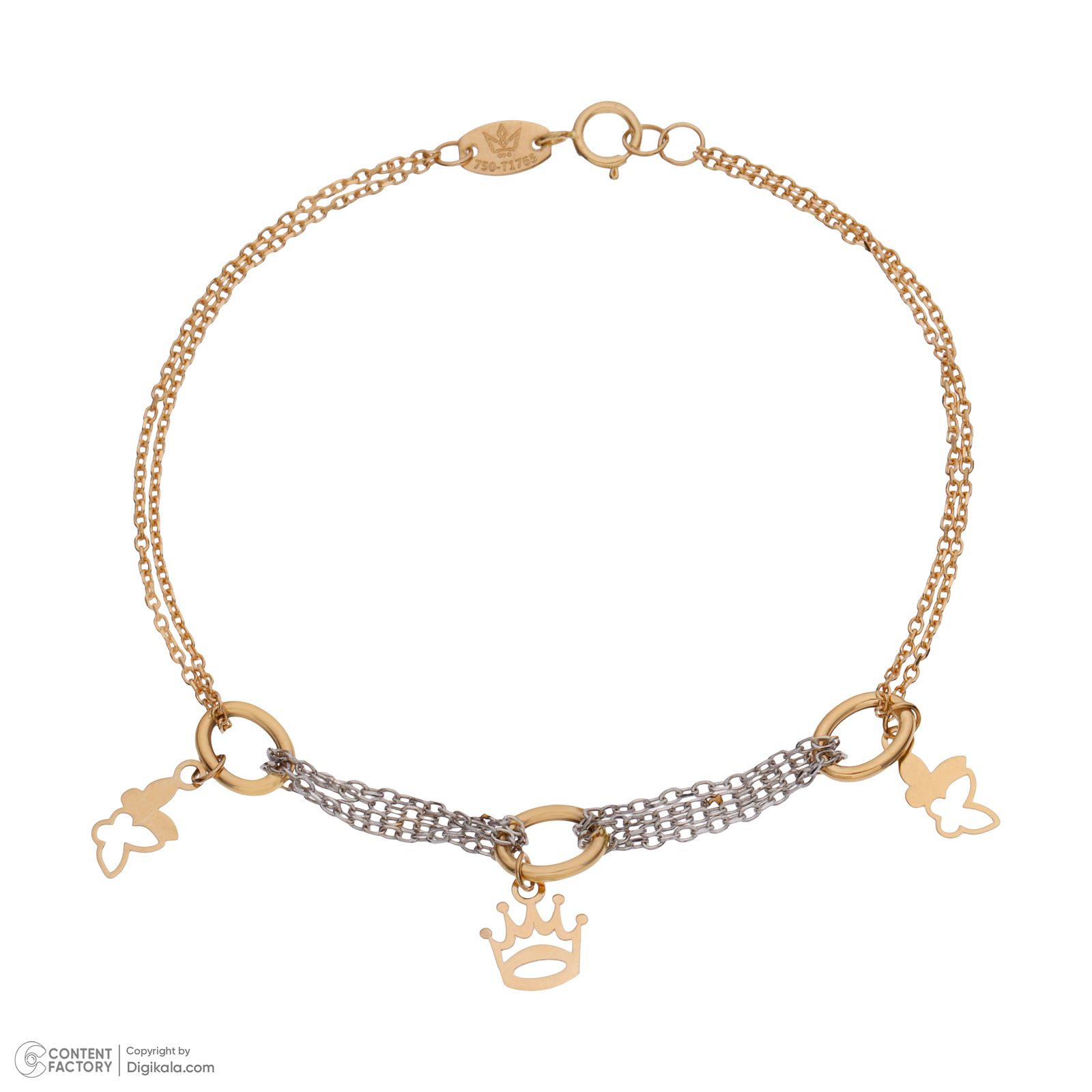 دستبند طلا 18 عیار زنانه مایا ماهک مدل MB1683 -  - 2