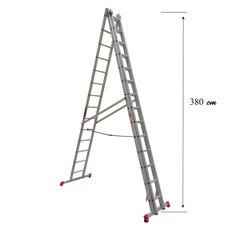 نردبان 42 پله آلوپات مدل دوطرفه کشویی 12m