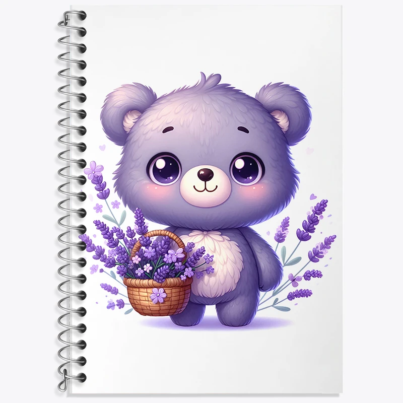 دفتر زبان 50 برگ خندالو مدل سه خط طرح خرس کیوت کد F5335