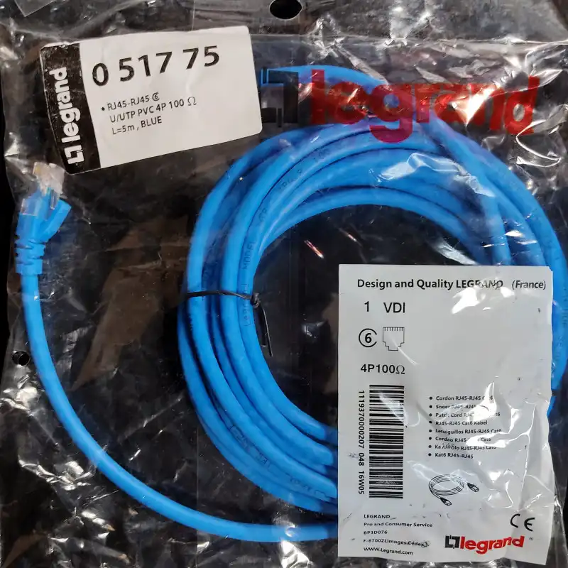 پچ کورد Cat6 لگرند مدل utp pvc  بسته 10 عددی