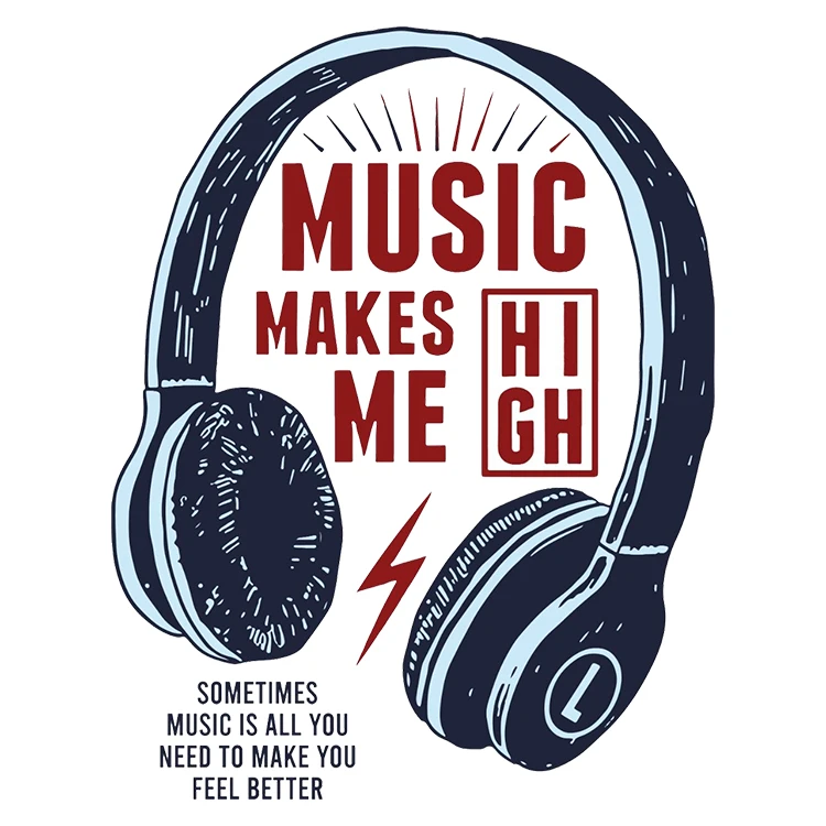 استیکر پارچه و لباس پاد آفرین مدل موزیک کد S296