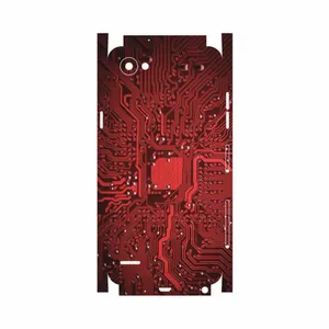 MAHOOT Red Printed Circuit Board-FullSkin Cover Sticker for LG Q6