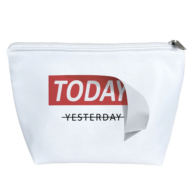 کیف لوازم آرایش دخترانه خندالو مدل جمله انگیزشی کد H262