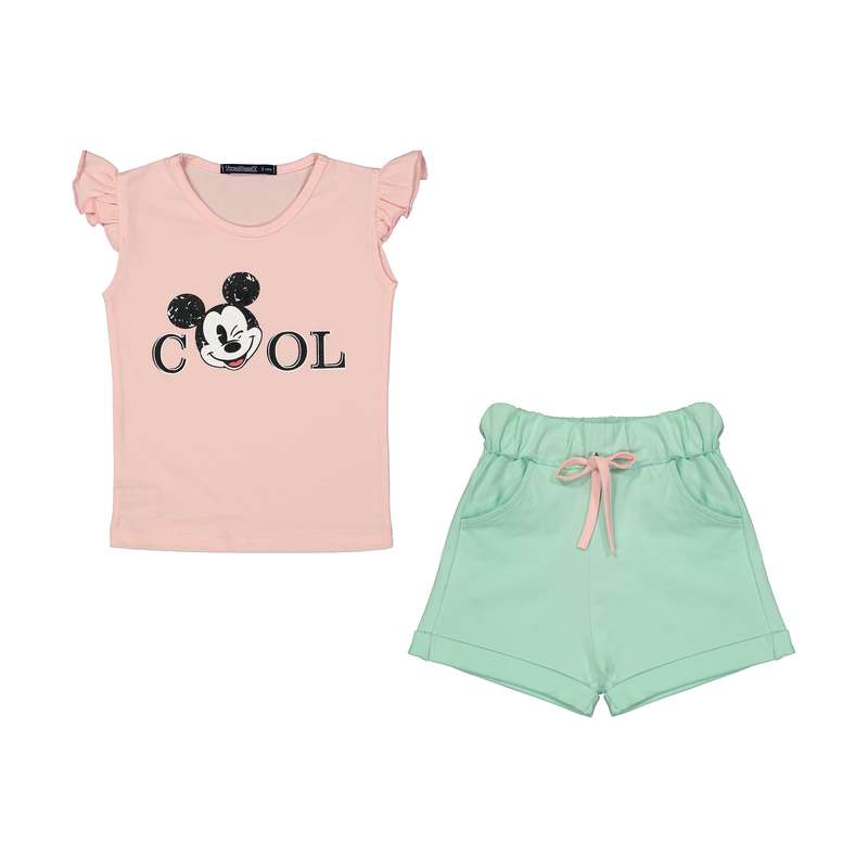 ست تی شرت آستین کوتاه و شلوارک دخترانه تودوک مدل 2151585-84