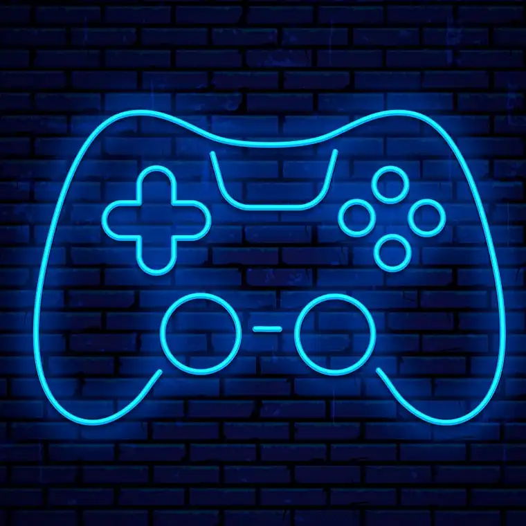 چراغ دیواری مدل نئون طرح دسته پلی استیشن