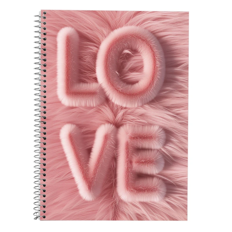 دفتر زبان 50 برگ مدوپد مدل دو خط طرح عاشقانه love کد DF14126