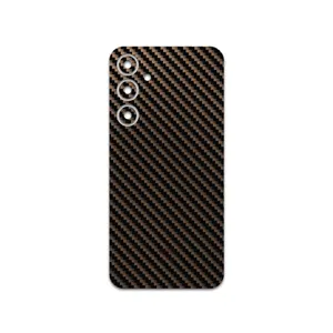MAHOOT Glossy-Brown-Fiber Cover Sticker for Samsung Galaxy S23 FE